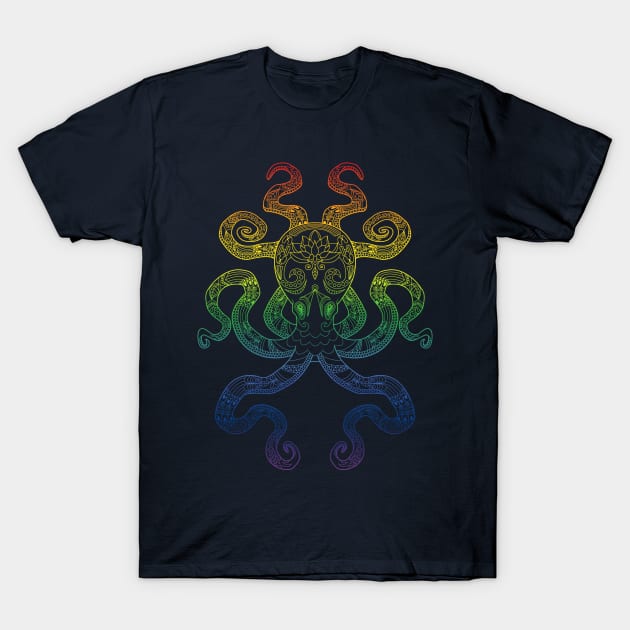 Rainbow Octopus T-Shirt by theMeticulousWhim